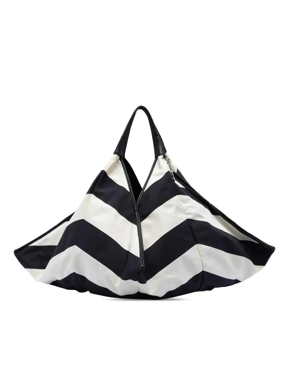 Chanel Cc Canvas Stripe Tote Pre-Loved #321463C13B